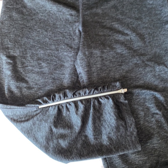 Tangerine Cropped Athletic Leggings capris pants Side zip purple mesh high rise - Picture 4 of 6